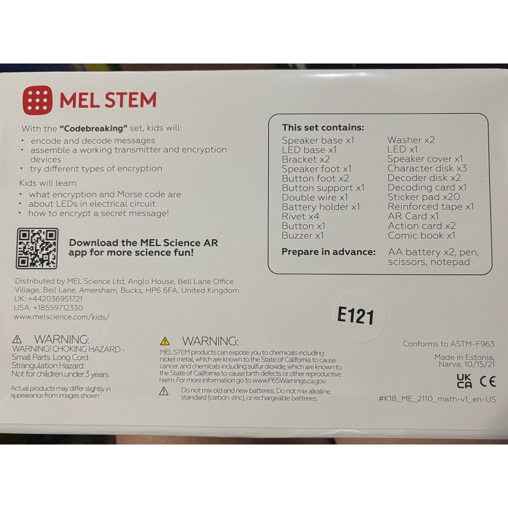 MEL STEM Codebreaking Kit Kids Science Experiment Morse Code Encryption Set NEW - Picture 4 of 4